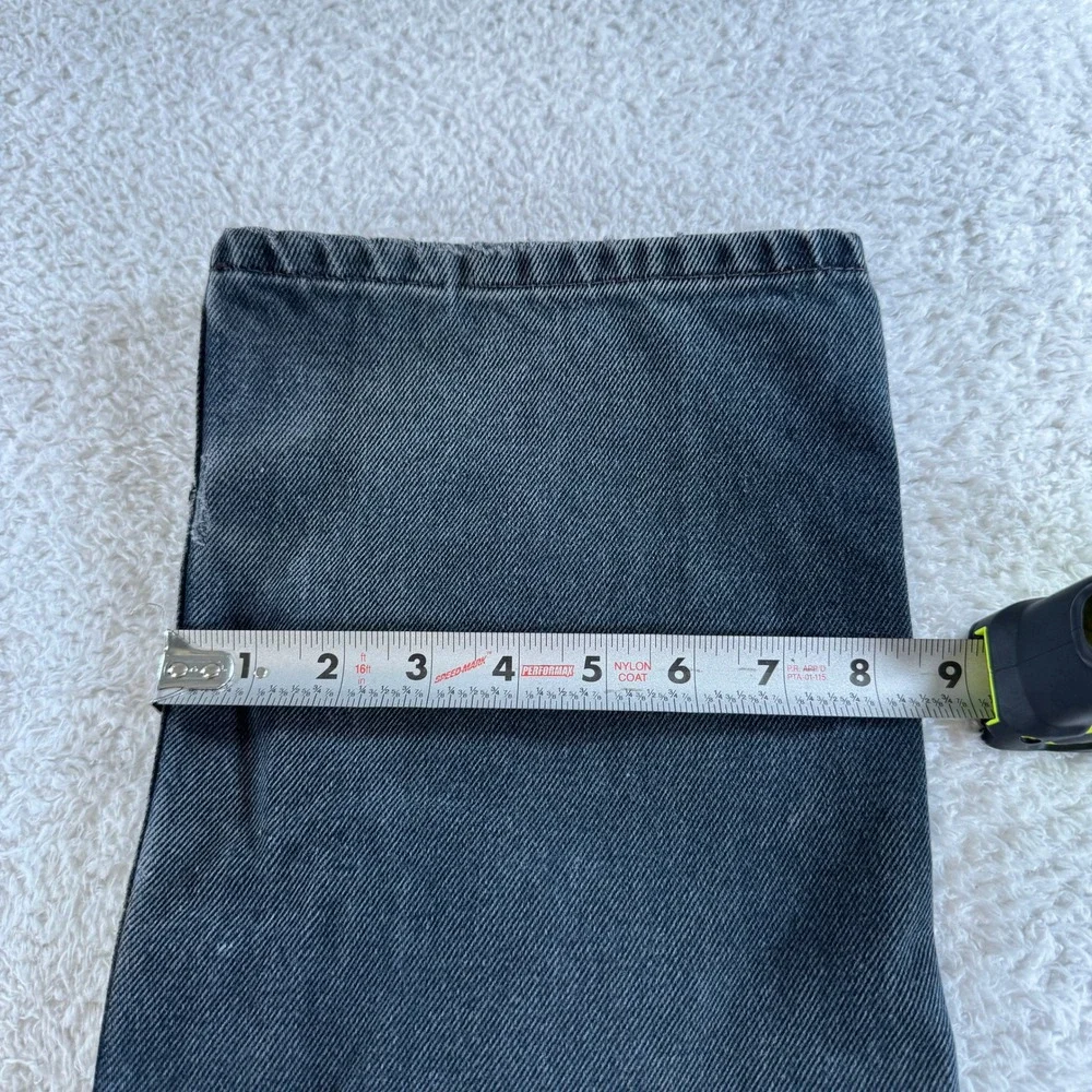 Y2K Levis 501 Jeans Mens 33x32 (tag 34x32) Black Button Fly‎ Straight Distressed